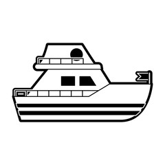 Small boat isolated icon vector illustration graphic design
