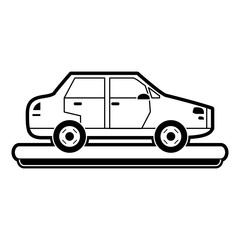 Sedan car vehicle icon vector illustration graphic design