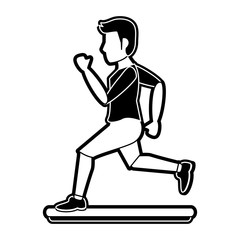 Man running cartoon icon vector illustration graphic design