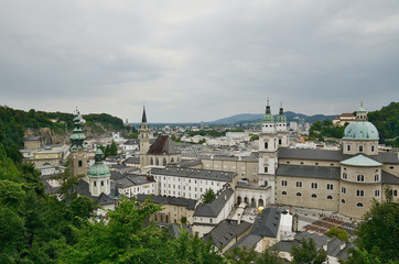 Fototapeta na wymiar Salzburg, Austria 6 of August, 2016, Editorial photo of panorama