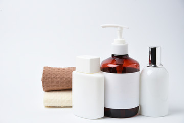Obraz na płótnie Canvas Clean mockup branding spa and cosmetics products