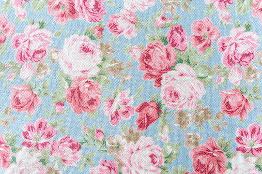 Fototapeta Retro rose fabric background