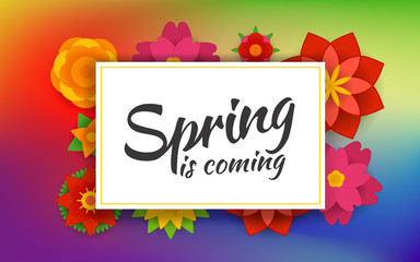 Spring party poster vector concept. Abstract blured colorful vector backdrop. Vector abstract graphic background