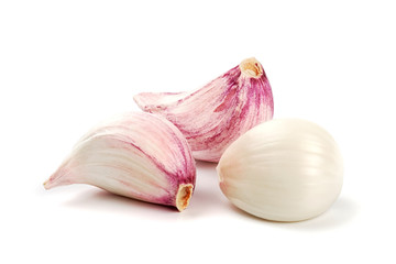 Garlic clove isolated over white