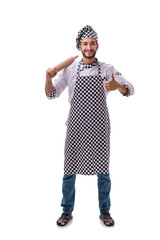 Male cook isolated on the white background