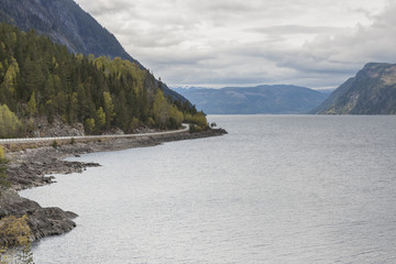 Obraz premium Road 37 near Rjukan - Norway.
