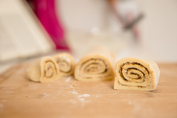 biscuit roulé en préparation 