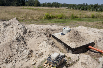 New concrete septic tank
