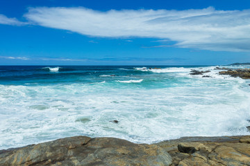 Rocky Ocean Waves Coastline