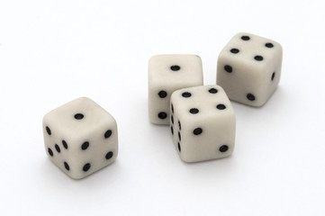 The dice with isolated background