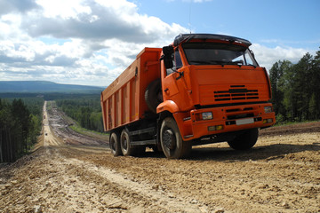 Truck at construction site