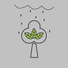 Ecology concept. Tree icon. Nature vector