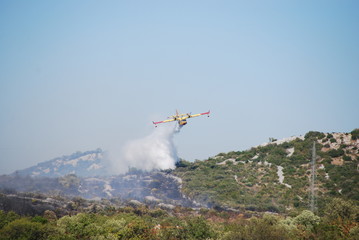 Wasserflugzeug Brand löschen Kroatien