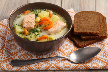 Finnish fish soup kalakeitto