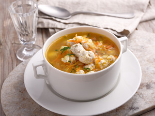 Chicken meatball soup