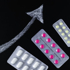 Medications and an arrow pointing to appreciation