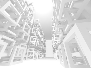 Abstract Modern White Architecture Background