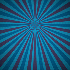 Dark blue turquoise colored Pop-Art style blue comics book background, Lichtenstein popart. Pop art comic strip backdrop sunlight, sun ray space. Funny halftone dotted template. Vector illustration.