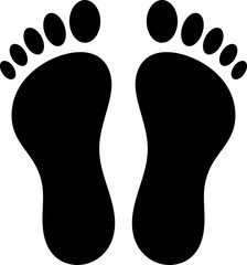 Human Footprint Icon, Foot Imprint