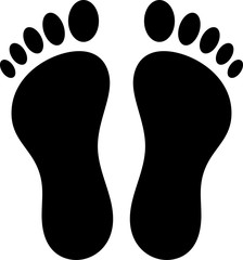 Human Footprint Icon, Foot Imprint