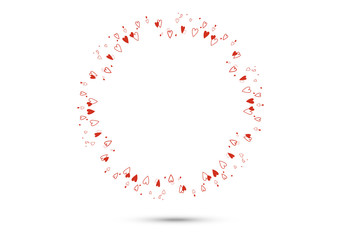 cornice, cuori, vettoriale