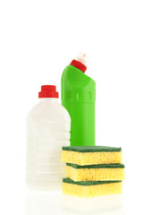 Cleaning objects on white