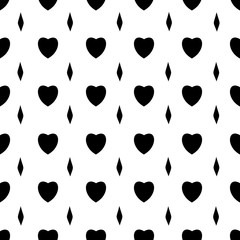 Heart black on white background