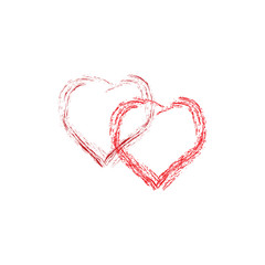 Heart two color sign on white background