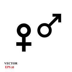 Web line icon. Gender symbol, Symbols of men and women