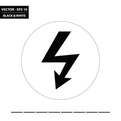 Electricity symbol black and white flat icon. Vector Illustration.