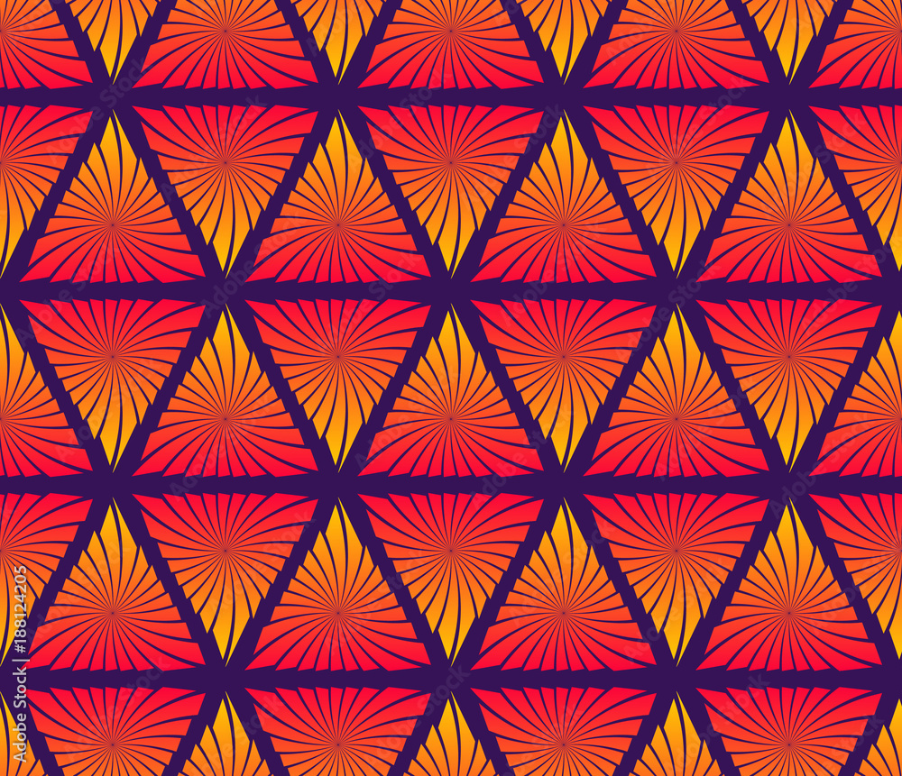 Poster abstract seamless pattern of triangles. geometric texture.
