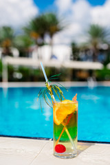 Cocktail against pool