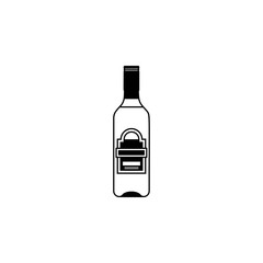 bottle of alcohol icon. Alcohol  element icon. Premium quality graphic design icon. Baby Signs, outline symbols collection icon for websites, web design, mobile app
