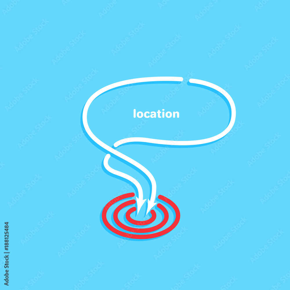 Poster flat vector image of arrows and targets