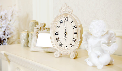 vintage clock in a bright interior