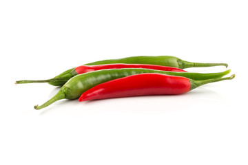 fresh green and red chili pepper