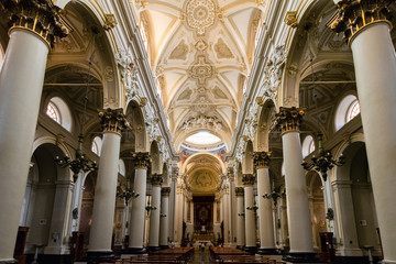 Fototapeta premium Baroque interior of the Saint John the Baptist church.