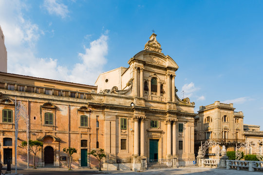 The Badia church in the beautiful sicilian baroque city of Ragusa