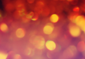 Bright warm toned red orange bokeh beautiful festive texture background