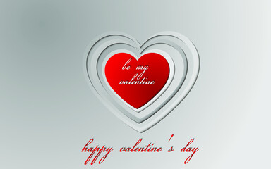 Valentine’s Day greeting card. Web banner. Vector illustration. 