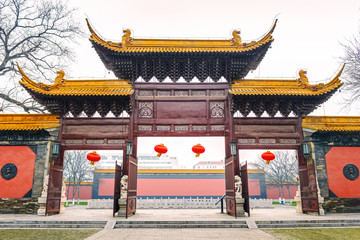 Obraz premium Traditional Chinese gate, Located in Chaotian Palace (Nanjing Municipal Museum), Nanjing, Jiangsu, China.