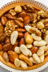 dried fruit tart view from above