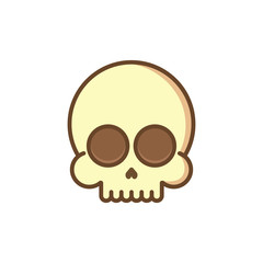 Skull, cartoon style. Vector.