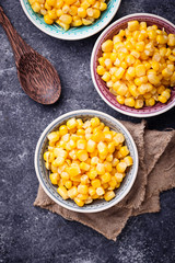 Bowl of  a sweet corn 
