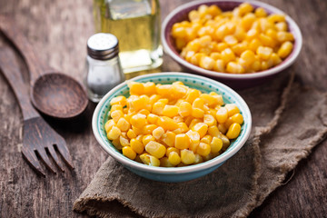 Bowl of  a sweet corn 