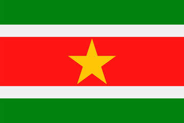 Suriname Flag Vector Flat Icon