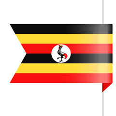 Uganda Flag Vector Bookmark Icon