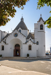 Fototapeta na wymiar Church in the parish of Sant Antonio in Alberobello