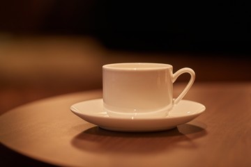 Coffee cup on table