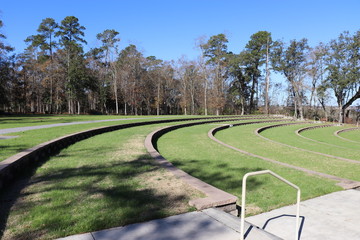 Fototapeta premium amphitheater seats and walkway 